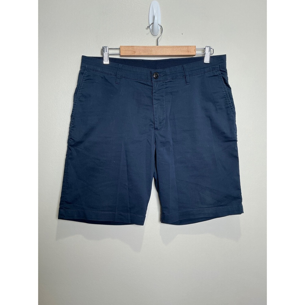 Faherty Movement Chino Shorts Men's 34 Coolmax Navy Solid Stretch
